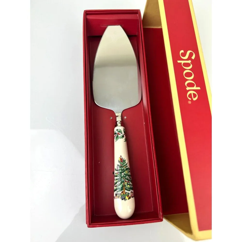 Spode Christmas Tree Cake Slicer Server 10.5